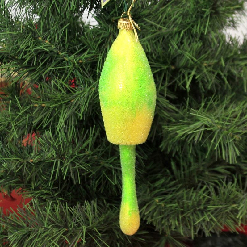 Morawski 8.25" Lime Green Glittered Mushroom Ornament Chartreuse Wild  -  Tree Ornaments