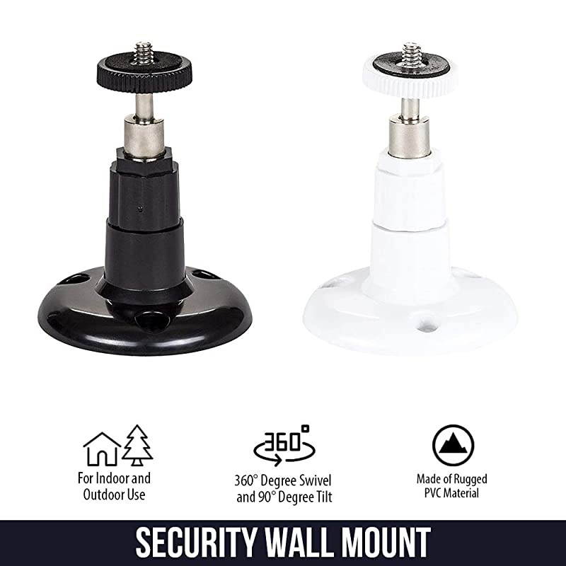 Wall Mount - Adjustable Indoor/Outdoor Mount Compatible with Arlo, Arlo Pro, Arlo Pro 2, Arlo Pro 3/Pro4, Arlo Ultra/Ultra2, and Other Compatible Models (2 Pack, Black)