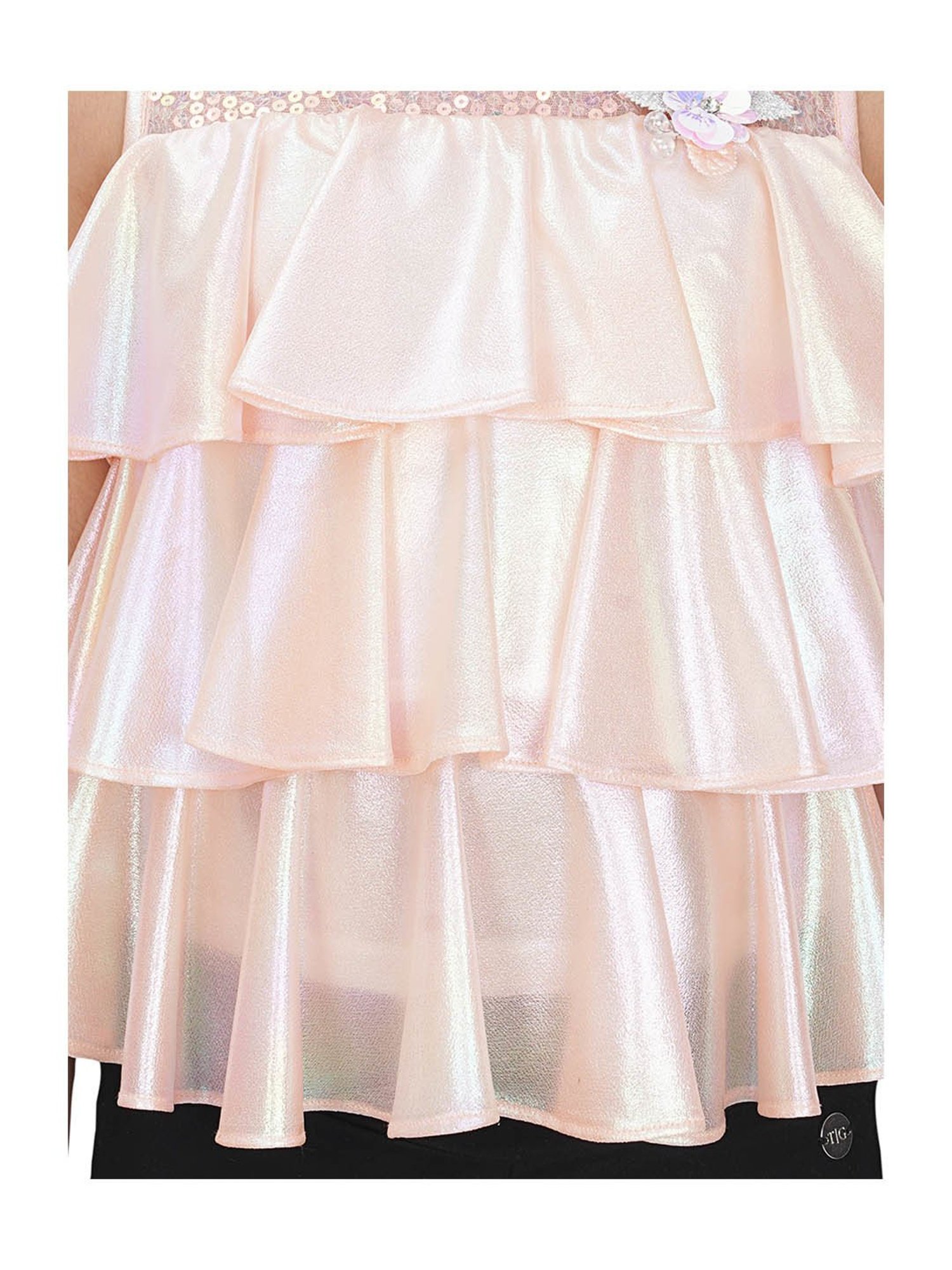 Tiny Girl Peach Embellished Top