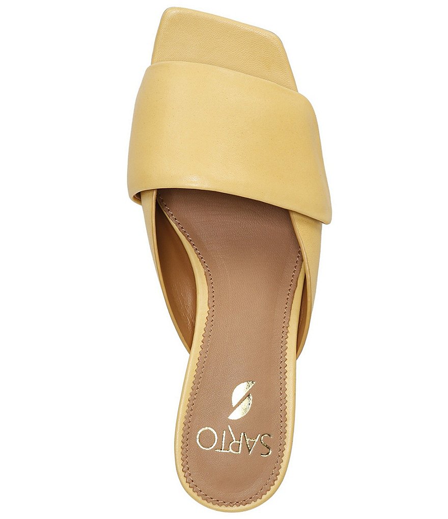 Sarto by Franco Sarto Violet Leather Square Toe Mules