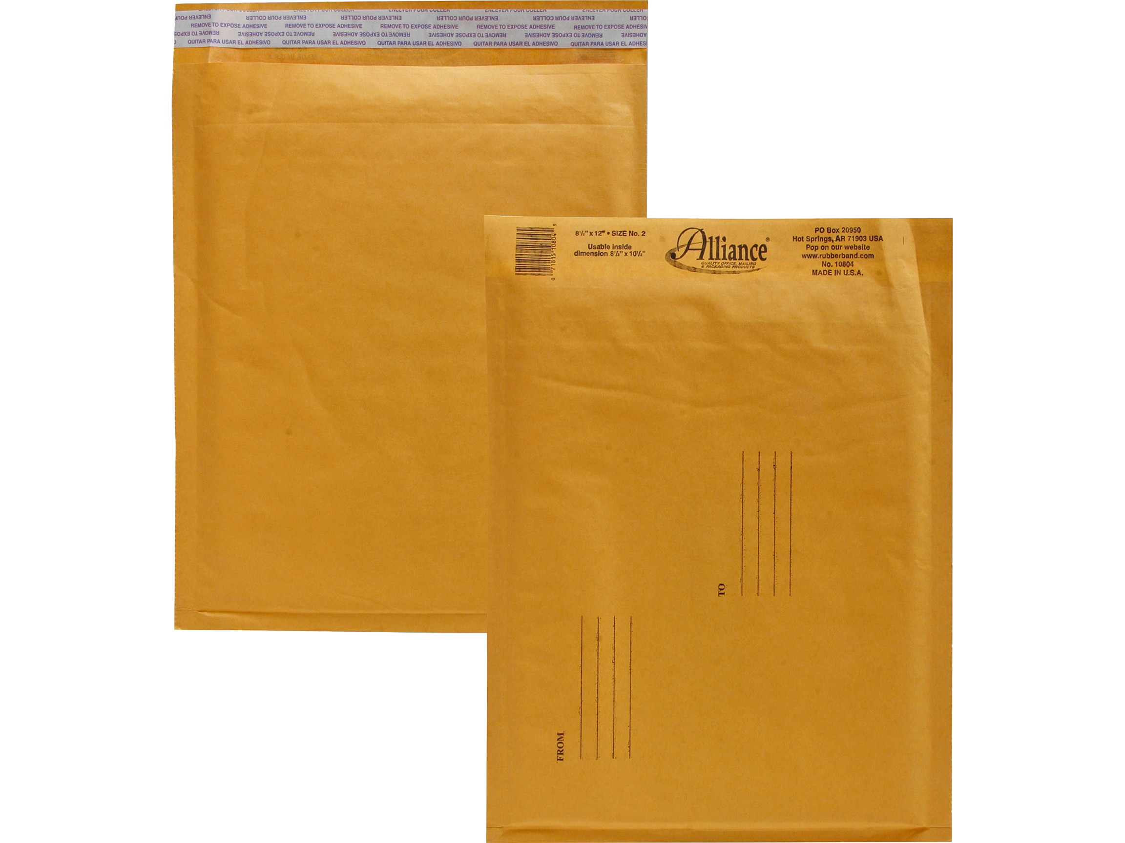 Alliance Kraft Bubble Mailers