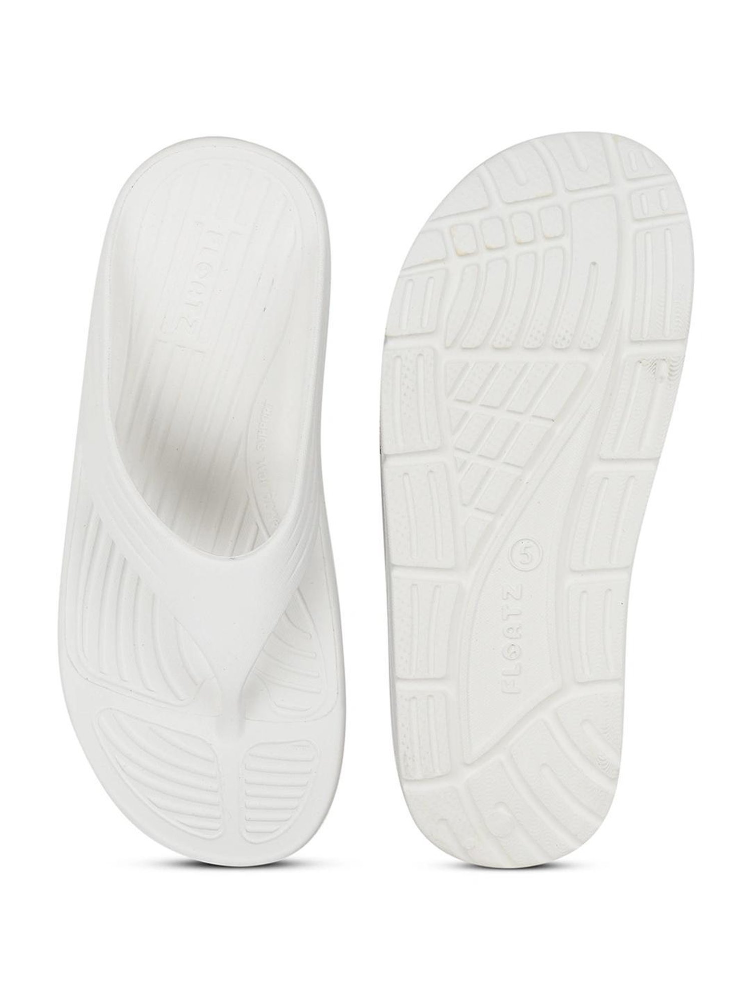 Floatz by Bata Women's  White Flip Flops