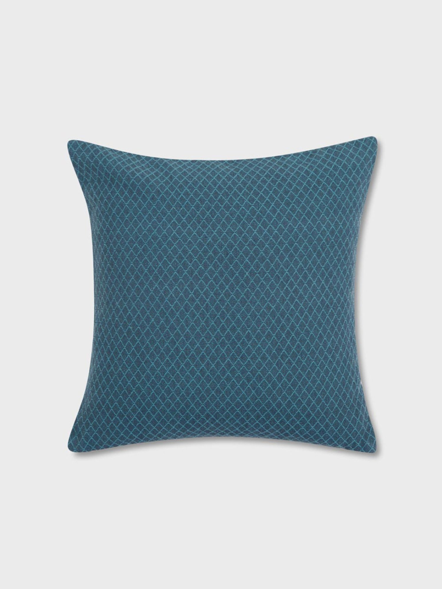 Fabindia Darkblue Cotton 50 TC 270 GSM Earth File Cushion Cover