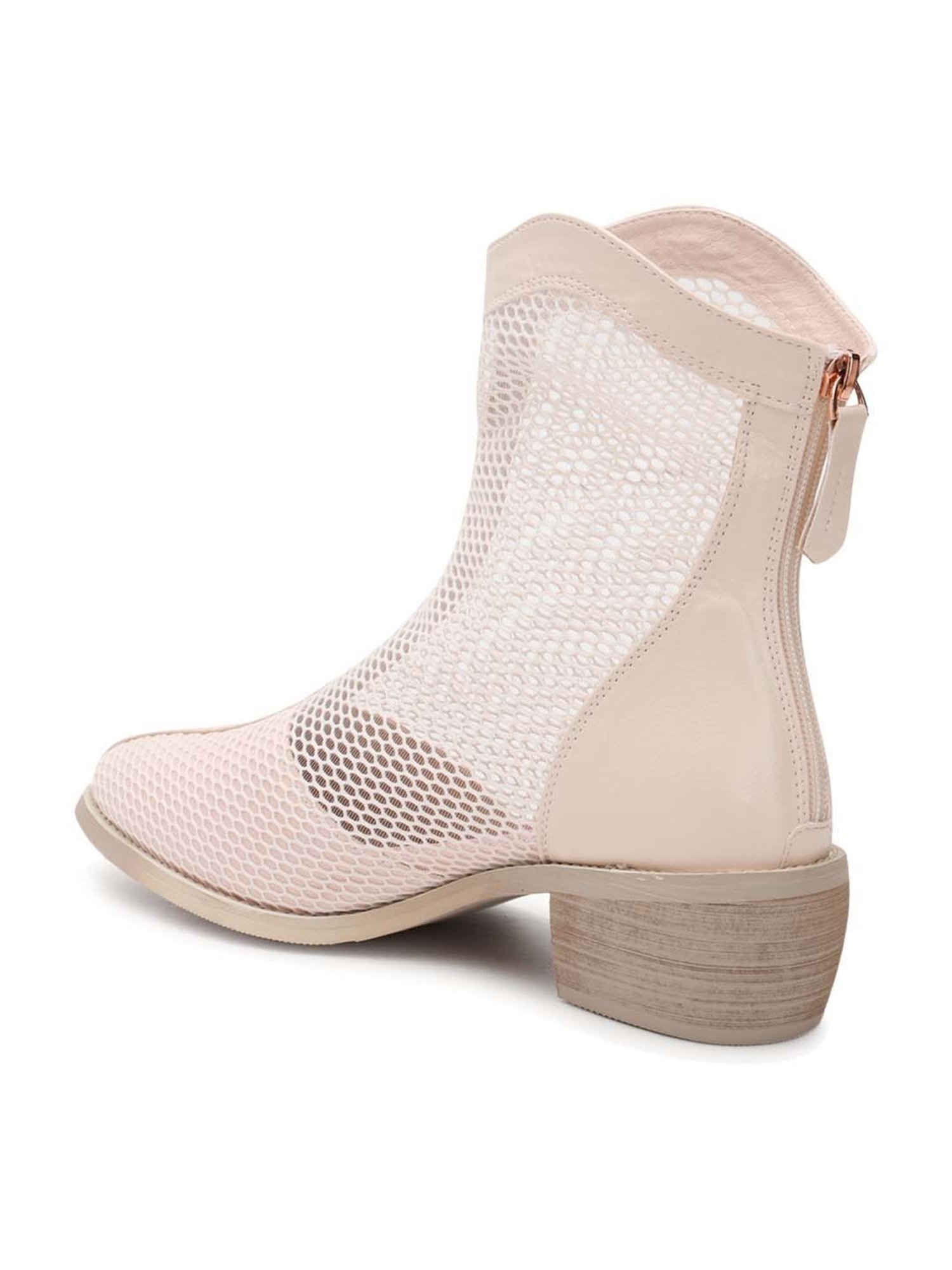 Truffle Collection Women's Off White Casual Booties