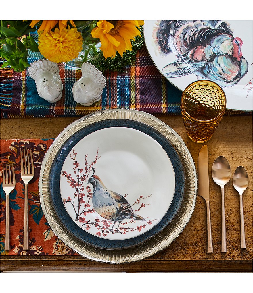 Southern Living Textured 20-Piece Stainless Steel Flatware Set