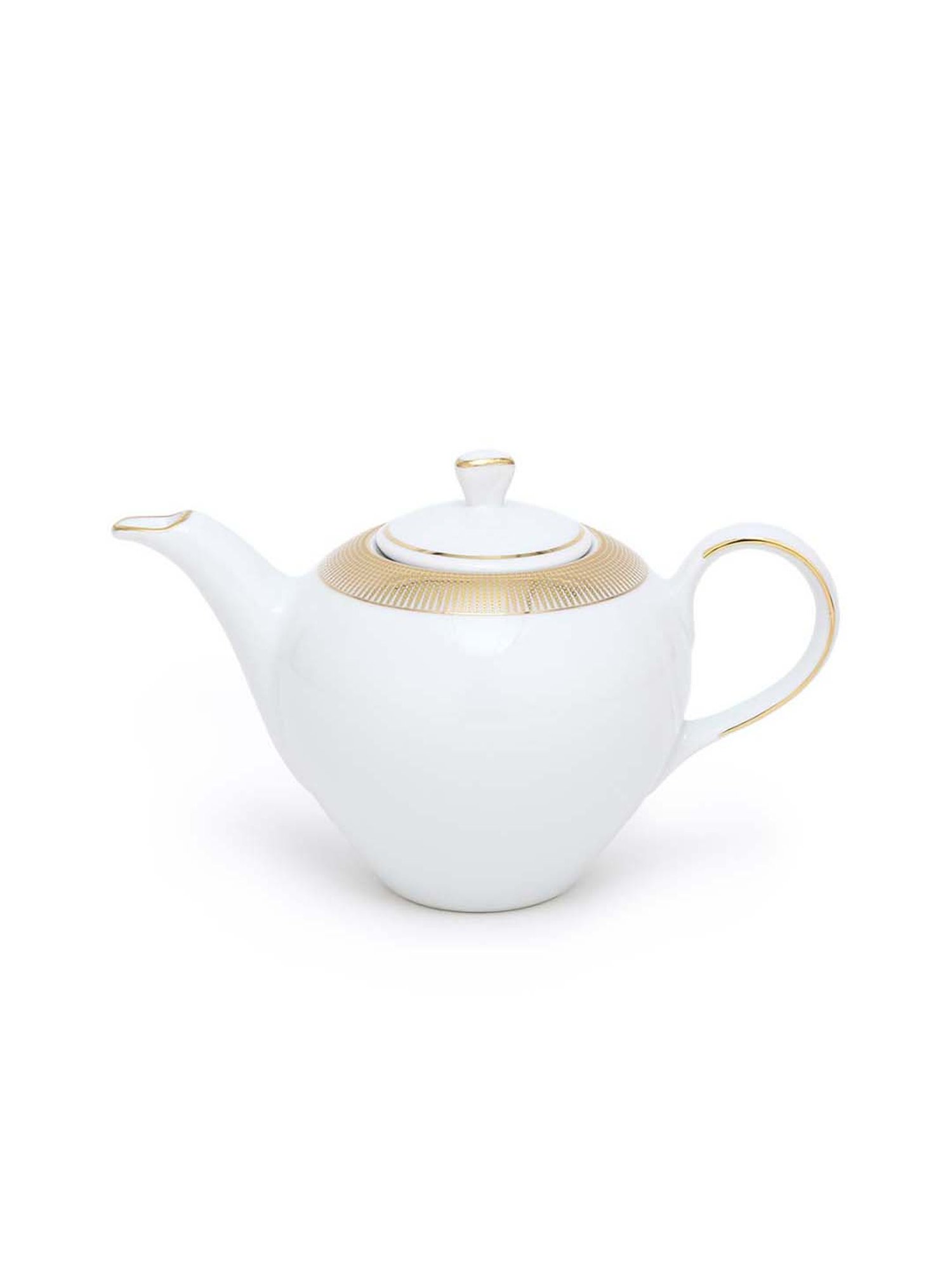 Home4U 'Aura' White & Golden Porcelain Tea Set