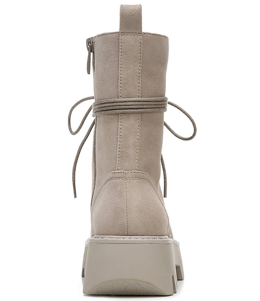 Franco Sarto Margey2 Suede Faux Shearling Platform Combat Booties