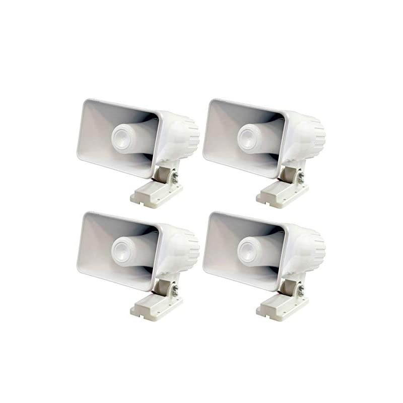 Pyle PHSP6quot 50 Watt IndoorOutdoor Waterproof Home PA Horn Speaker White