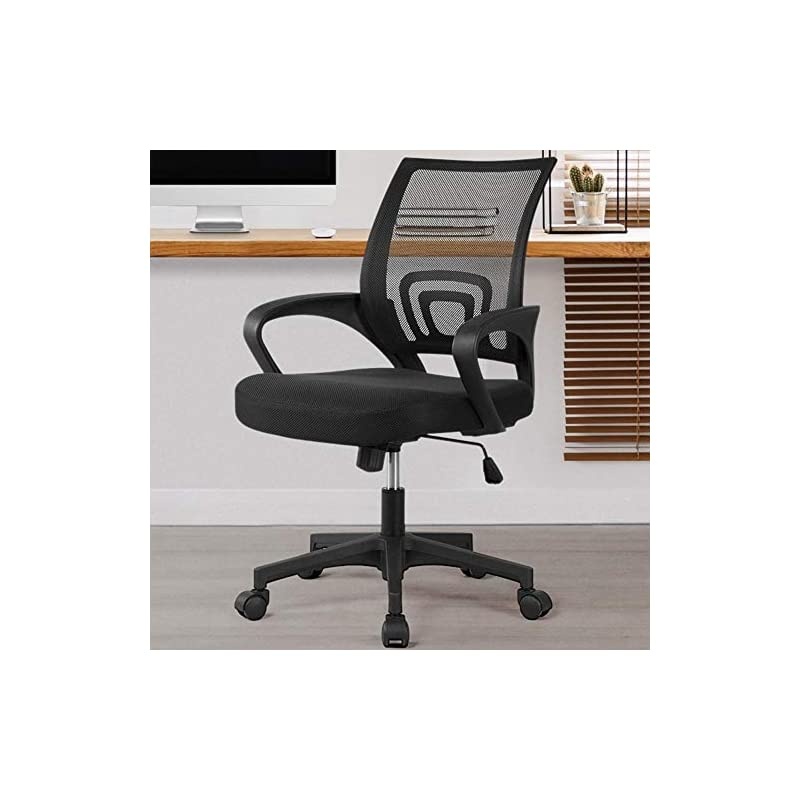 Office Chair Ergonomic Desk Chair Mid-Back Big Cheap Computer Chair Mesh Swivel Chair with Lumbar Support