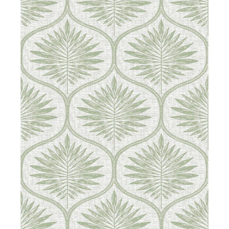 NuWallpaper Primitive Leaves Peel & Stick Wallpaper Green