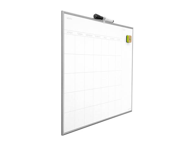 U Brands 361U00-01 Magnetic Dry Erase Undated One Month Calendar Board, 20" x 16", White