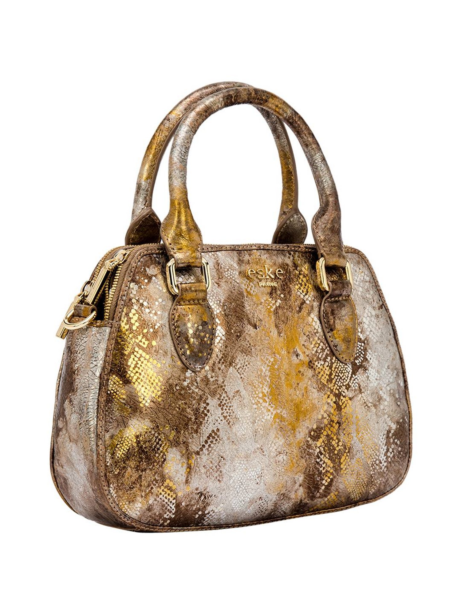 Eske Nela Golden Animal Effect Medium Handbag