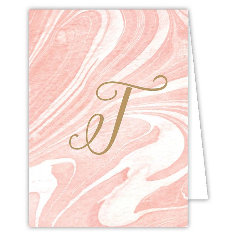 Marble Note Cards - Monogram T