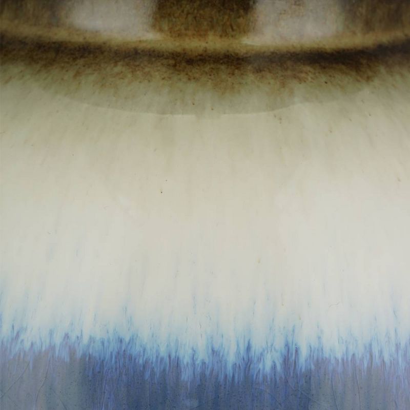 10" Ceramic Table Lamp with Accents (Includes LED Light Bulb) White/Silver - Cresswell Lighting