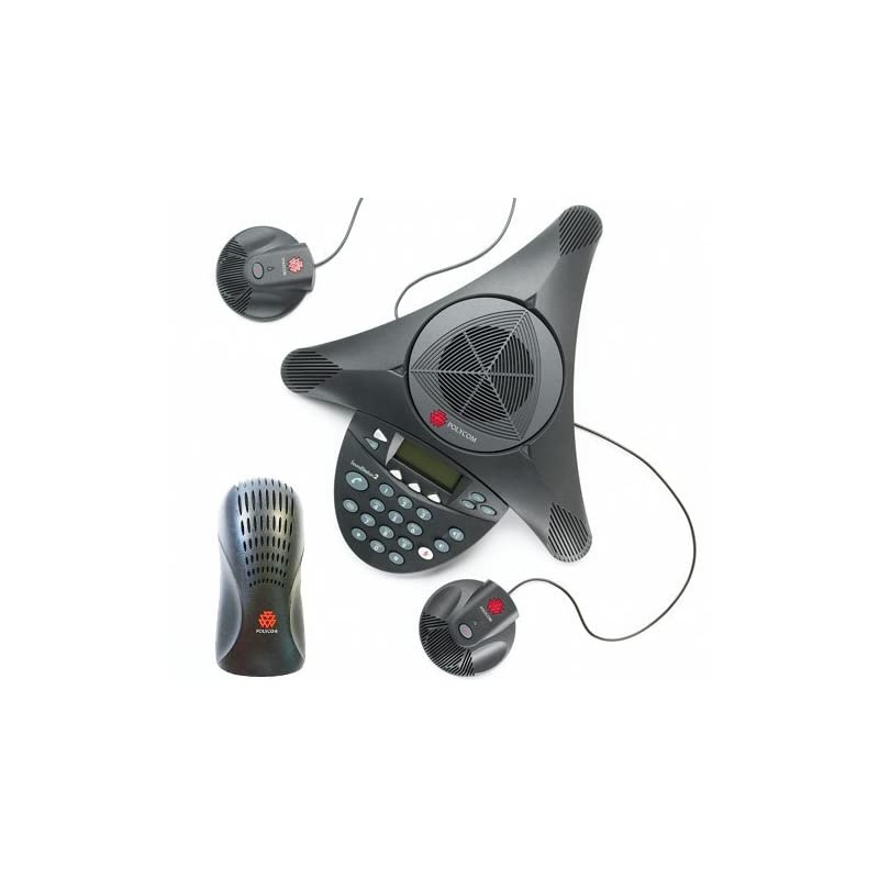 SoundStation 2 EX with 2 Mics Included (2200-16200-001)+(2200-16155-001) (Renewed)