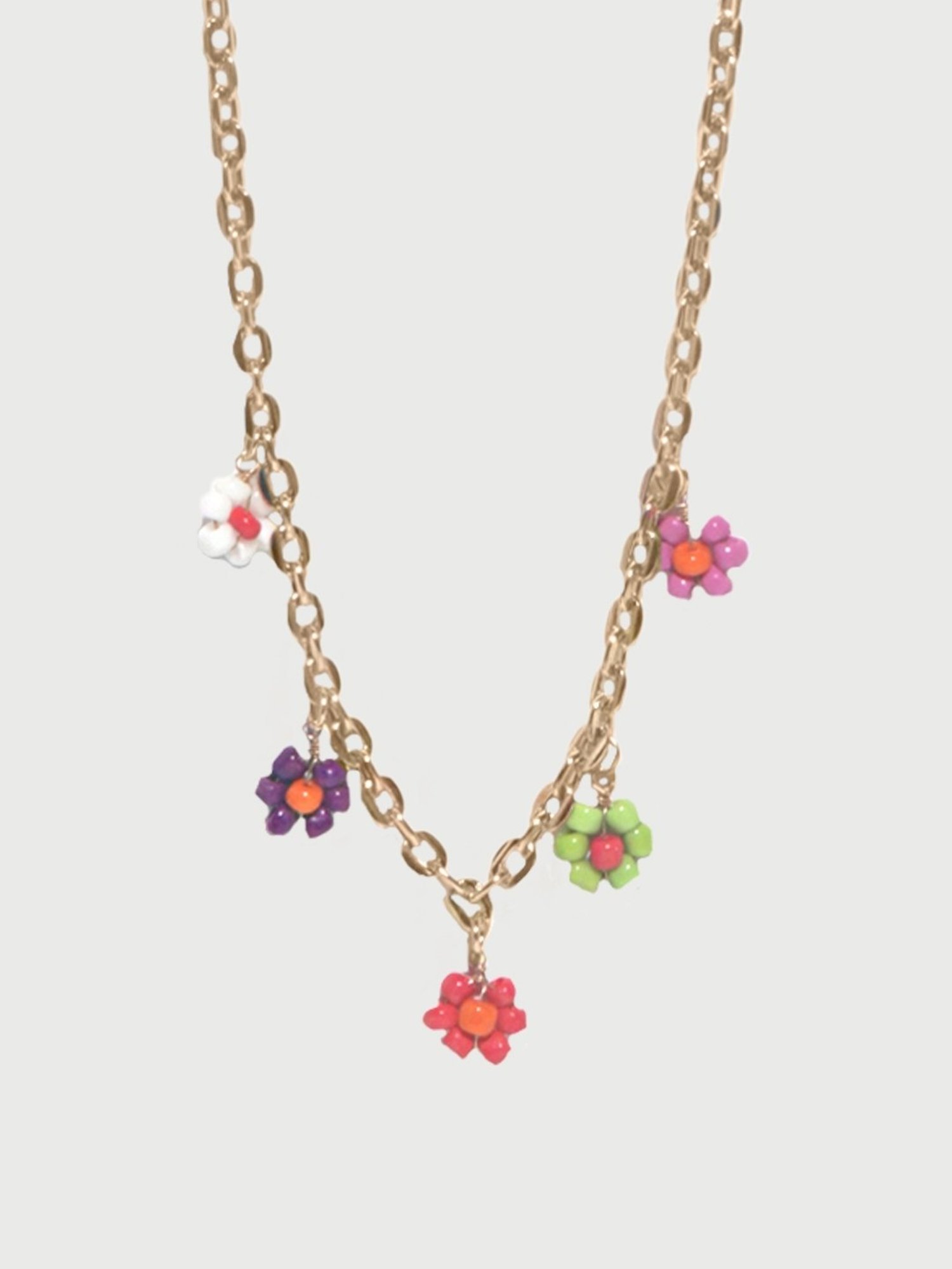 ToniQ Gold-Plated White Baroque Choker Necklace for Women