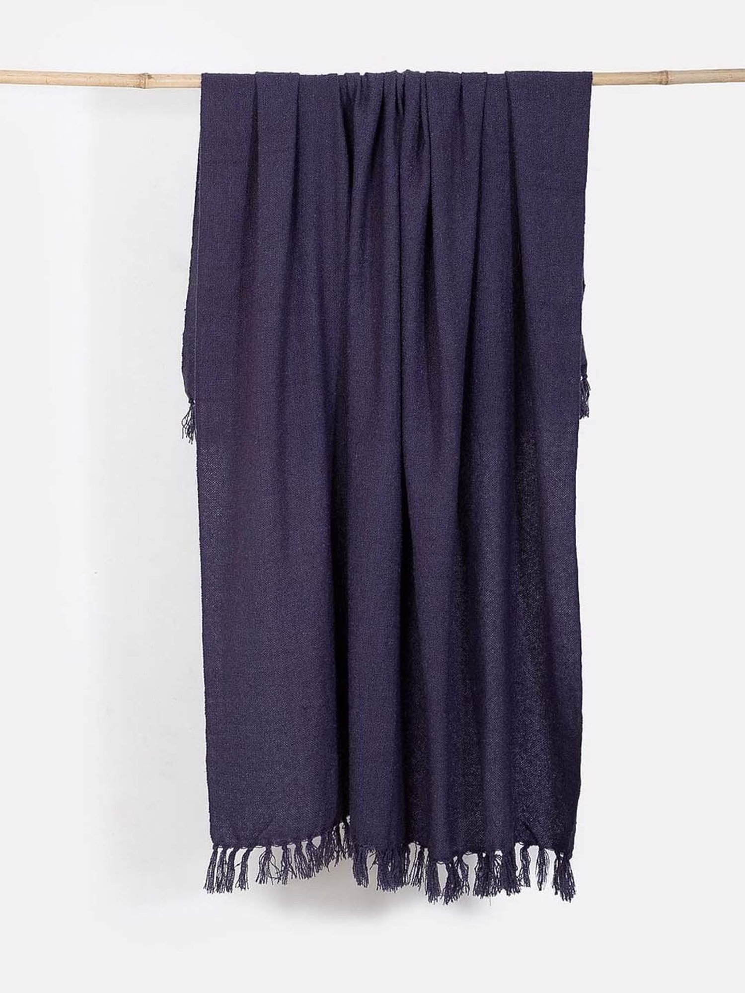 Fabindia Home Navy Acrylic Boucle Throw