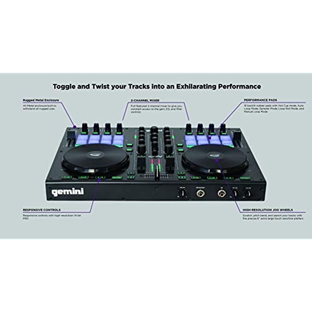 Gemini G2V 2-Channel Virtual DJ Controller