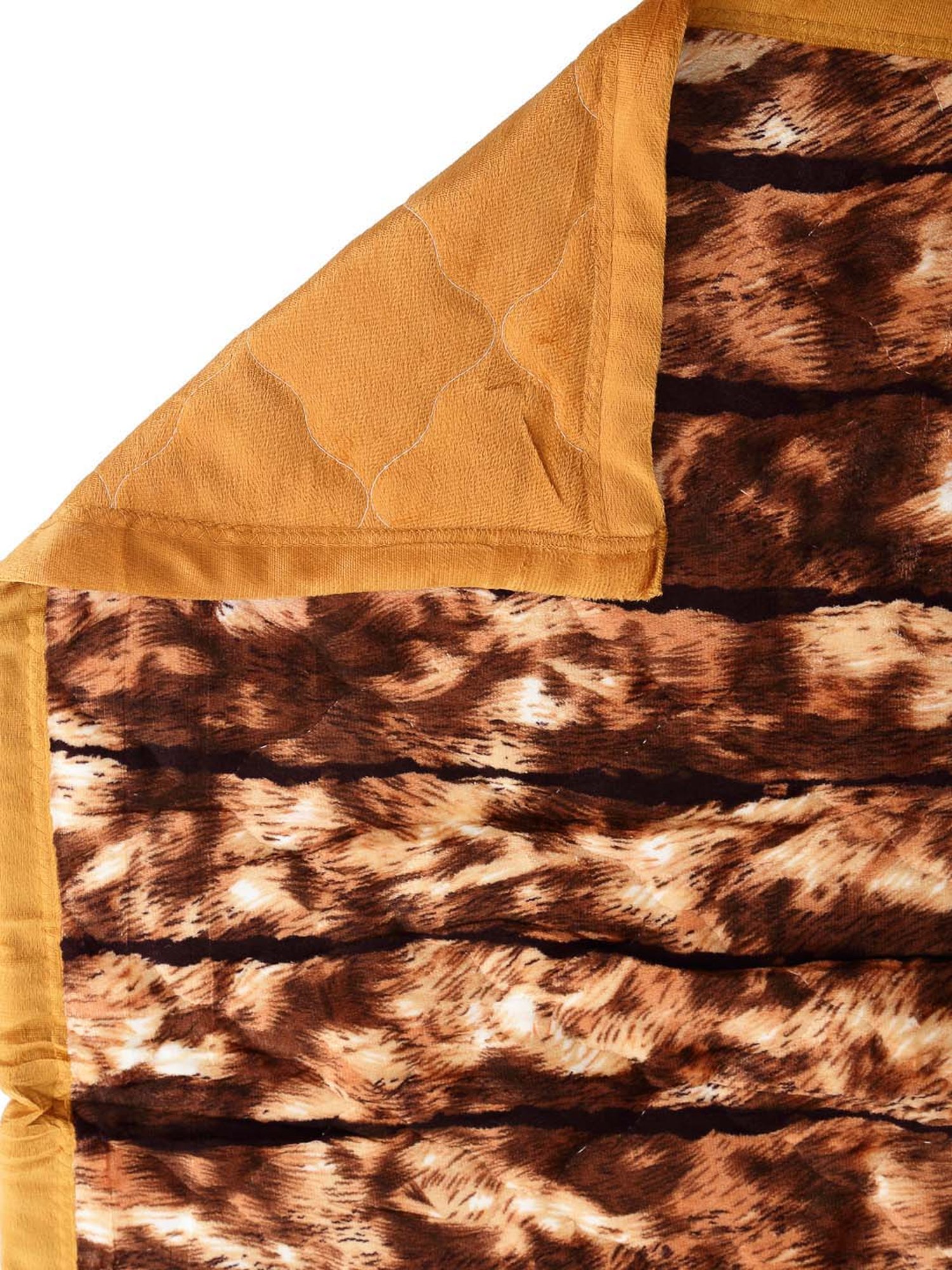 Welspun Bliss Light Silver & Blue Microfibre 120 GSM Shell Double Bed Quilt