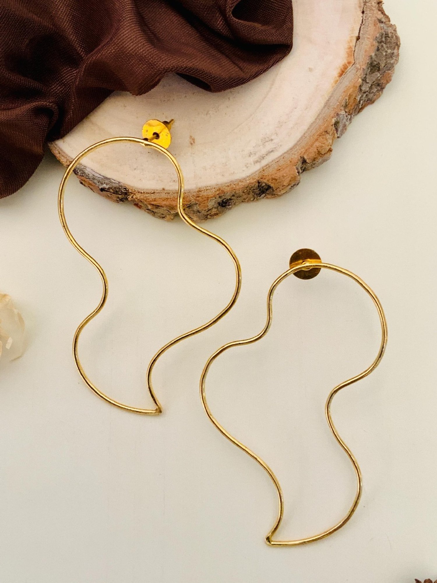 Abdesigns Classic Gold-Plated Stud Earrings