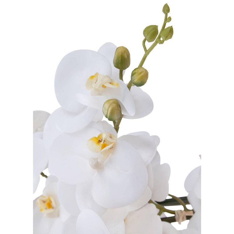 Dahlia Studios White Phalaenopsis Orchid 29" High Faux Floral Arrangement