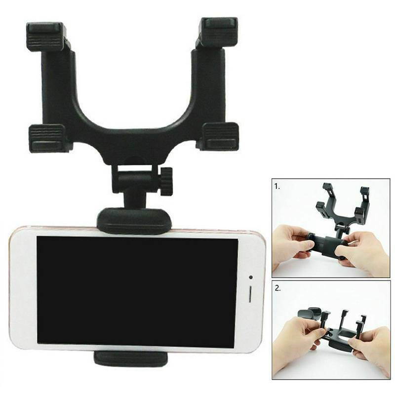 Car Phone Holder Car Rearview Mirror Mount Phone Holder 360 Degrees For iPhone Samsung GPS Smartphone Stand Universal