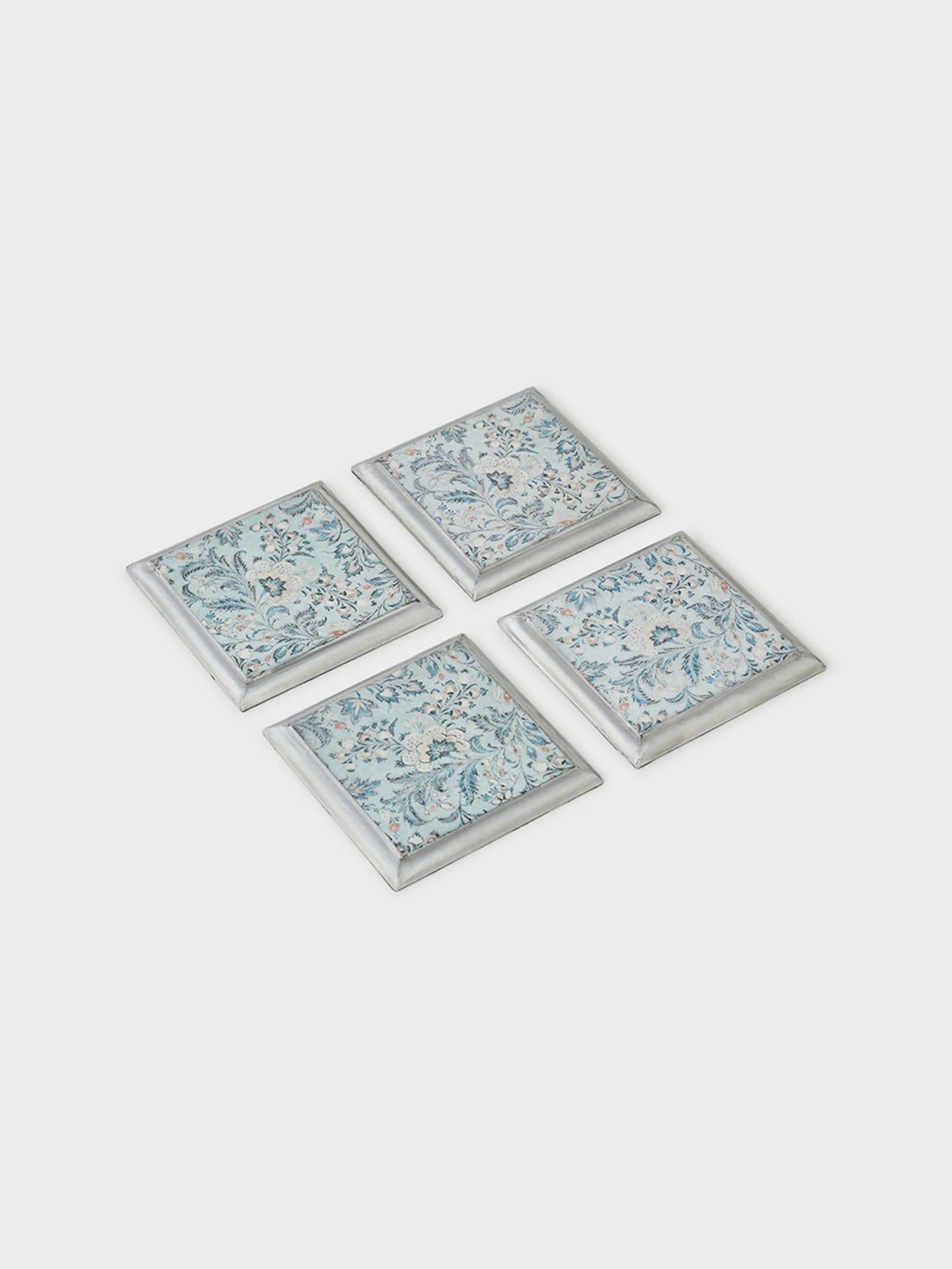 Crayton Hexagon Beige Geometric MDF Coaster - Set of 4