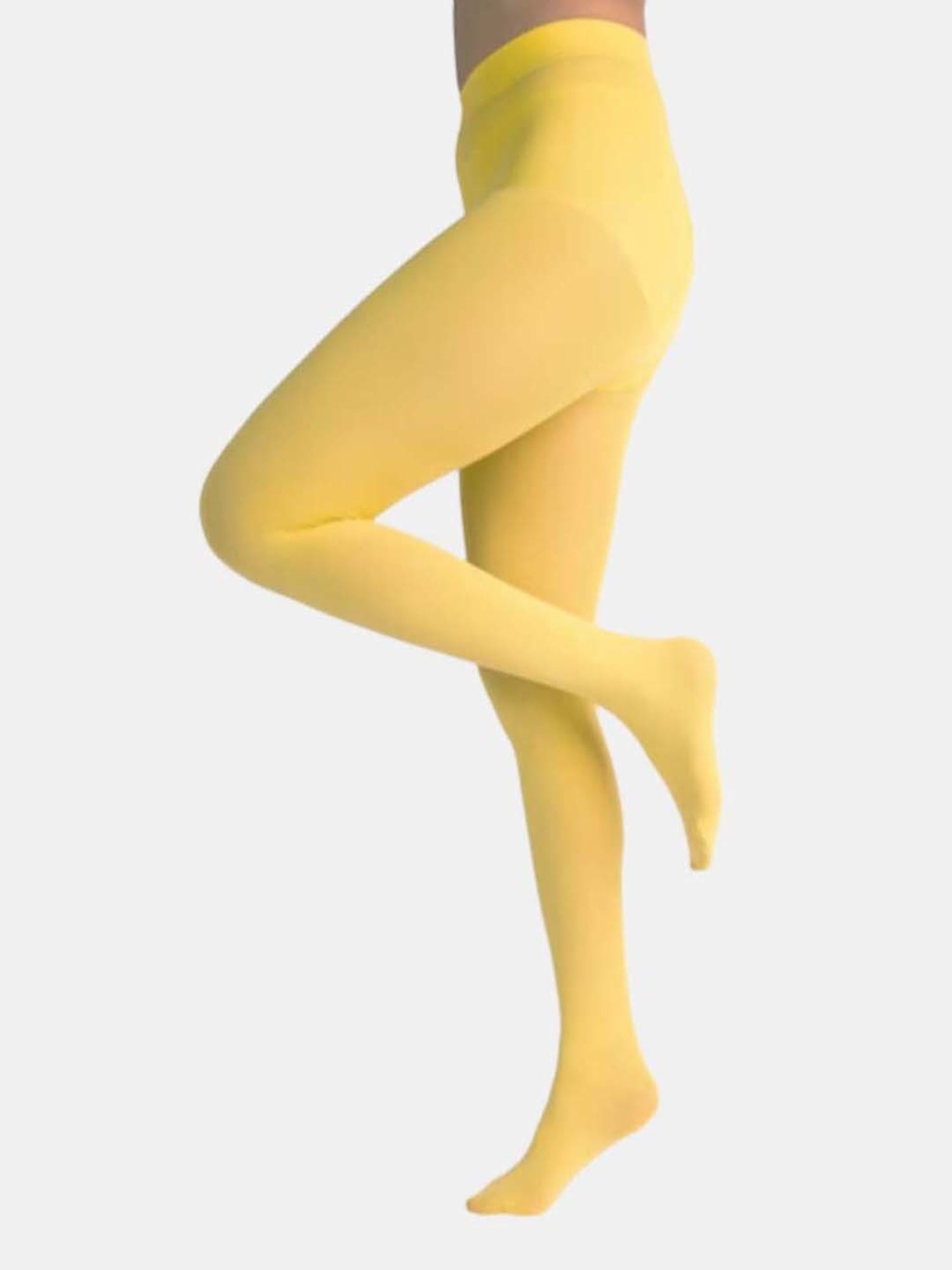 Secrets By ZeroKaata Blue & Yellow Plain Pantyhose Stockings - Pack Of 2