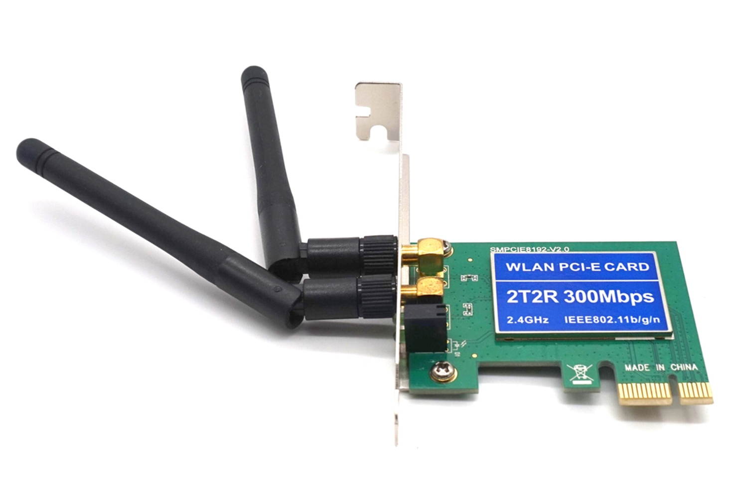 Weastlinks PCIe Wireless 300Mbps Internal PCIe WiFi Card PCI Express Network Card For PC Desktop 2.4 GHz Dual Antenna PCI-e WLAN Card