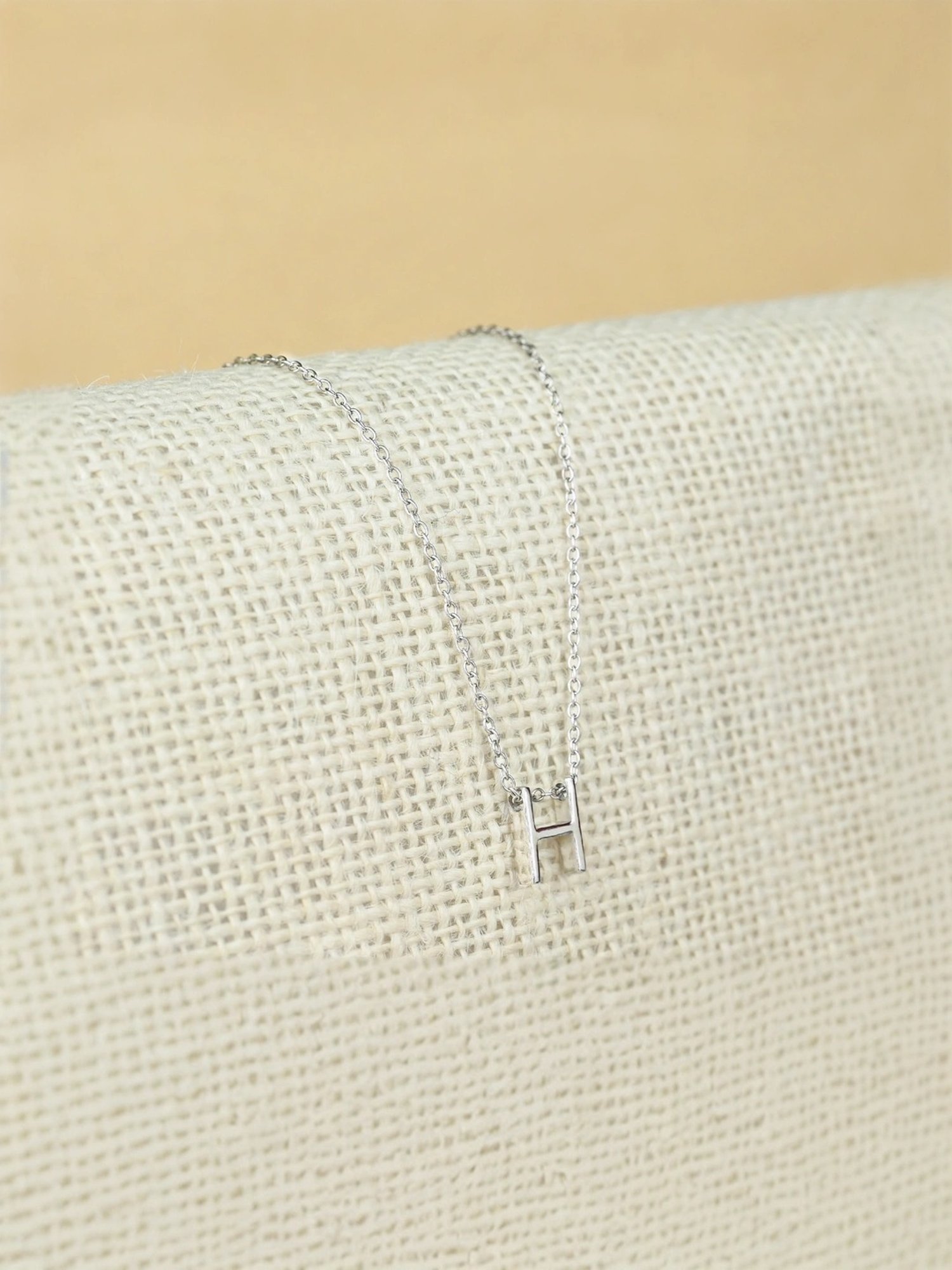 Touch925 Sterling Silver Harmony H Initial Chain Pendant