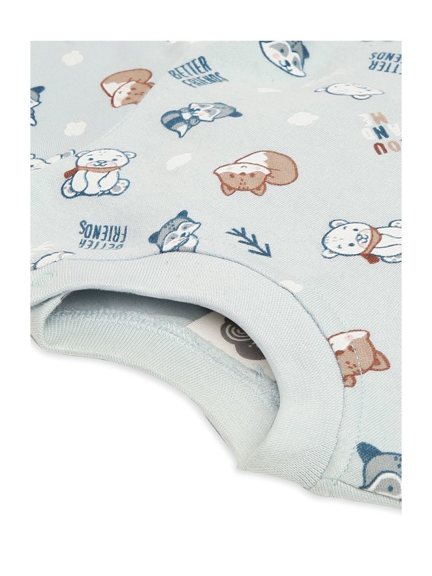 MiArcus Kids Blue & Brown Cotton Printed Full Sleeves T-Shirt