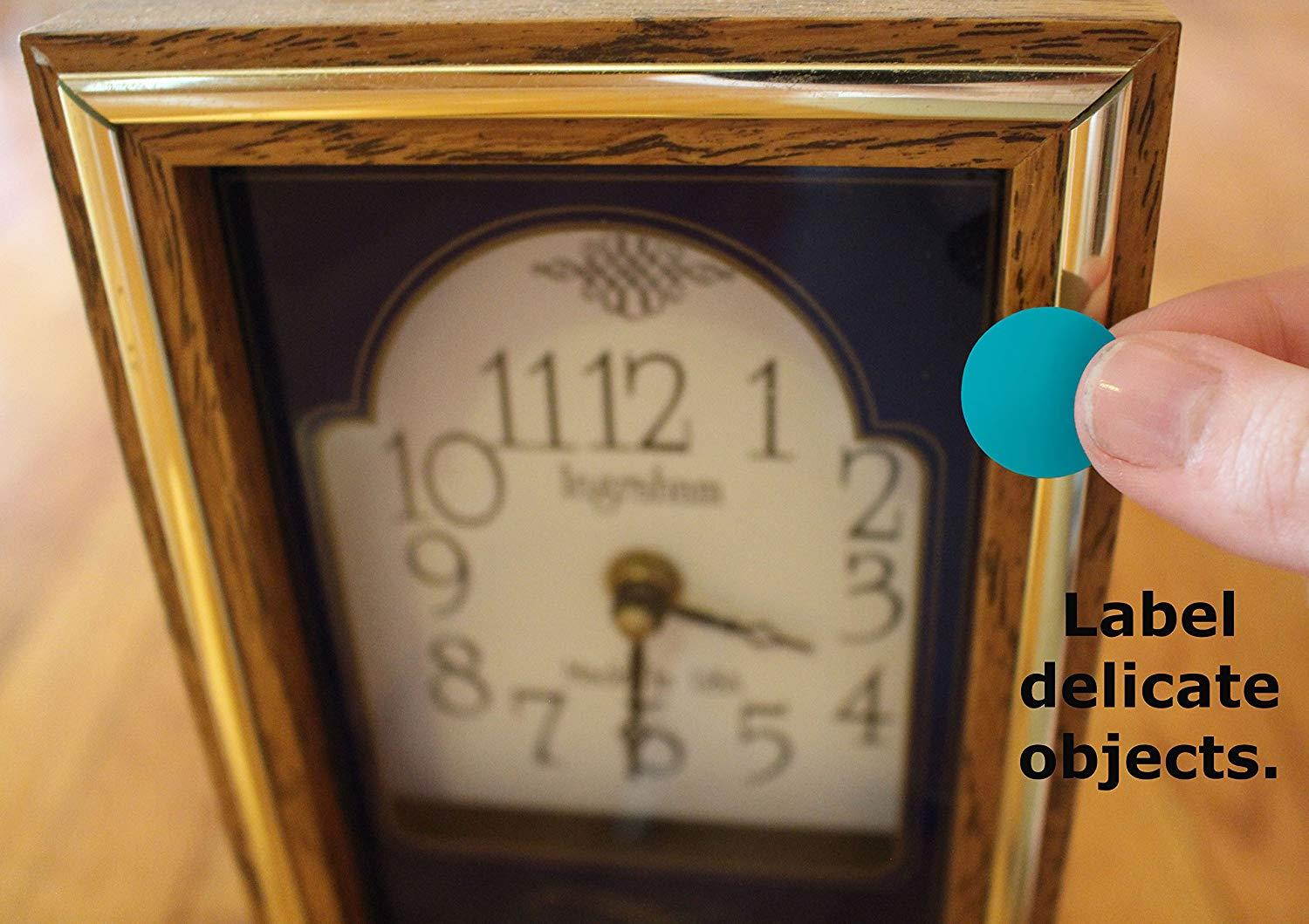 ChromaLabel 3/4 inch Removable Color-Code Dot Labels | 1,000/Dispenser Box (Teal)