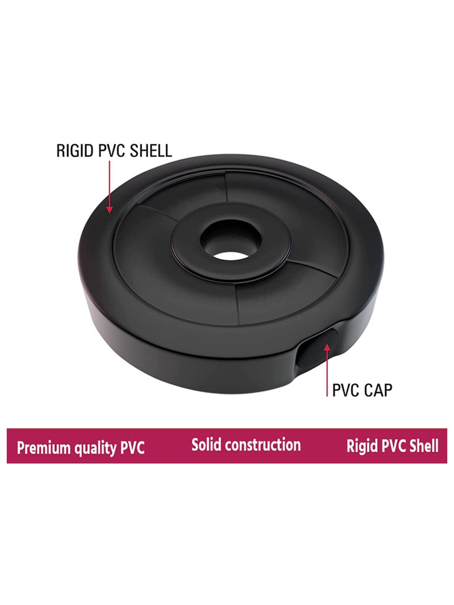 BIGBULL Rubber Coated Solid Hex Dumbbell (Pack Of Two) (2.5 Kg x 2pc (Total = 5 kg))