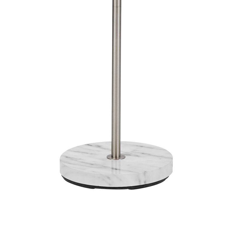 60" Versailles Floor Lamp with Faux Marble Accent Brushed Nickel - Globe Electric
