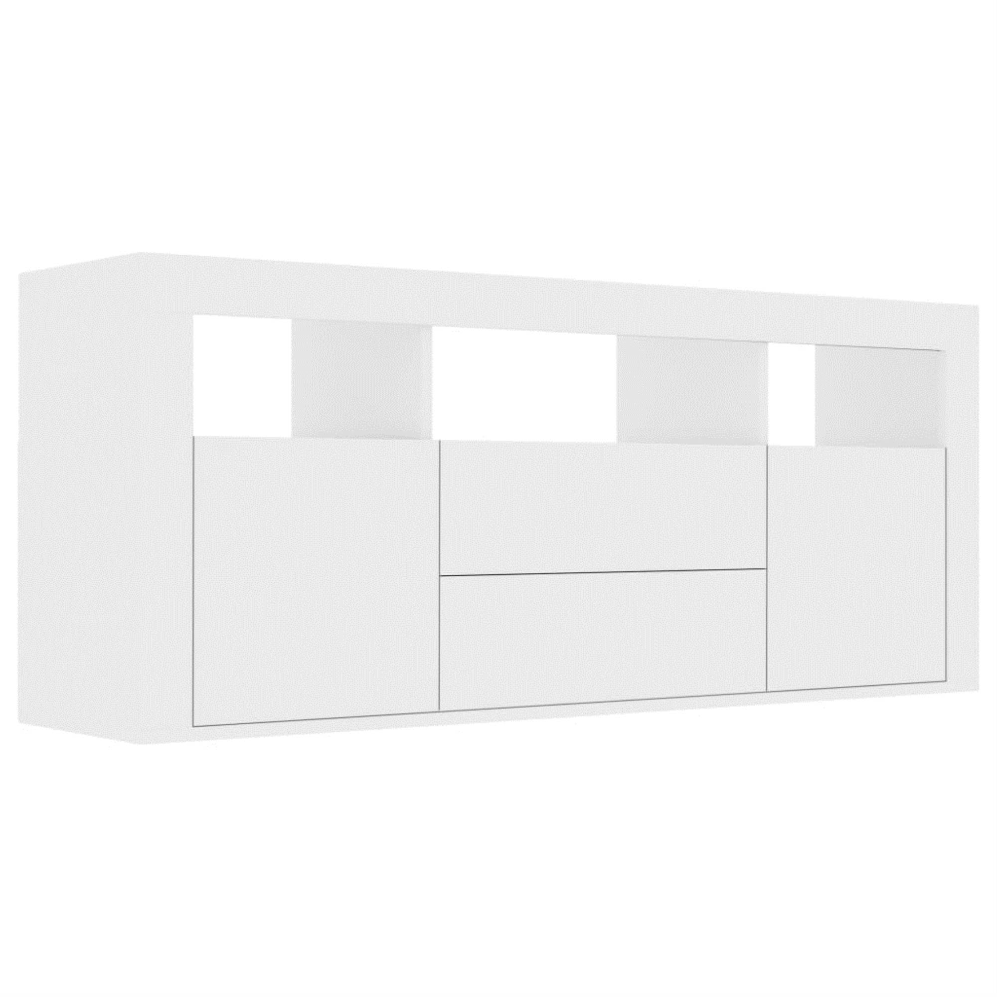 vidaXL TV Cabinet White Chipboard TV Stand Console Table Storage Furniture