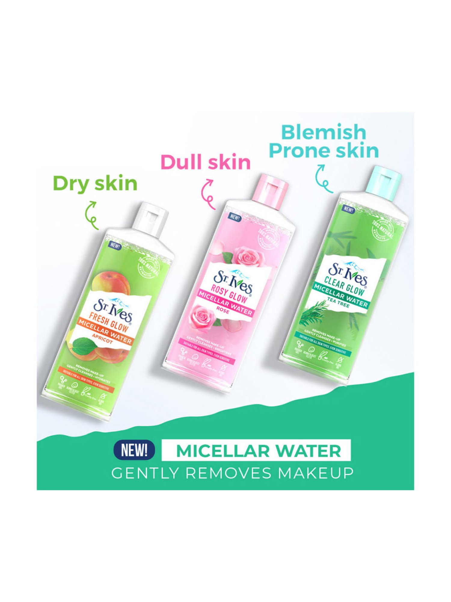 St. Ives Clear Glow Micellar Water Tea Tree - 400 ml