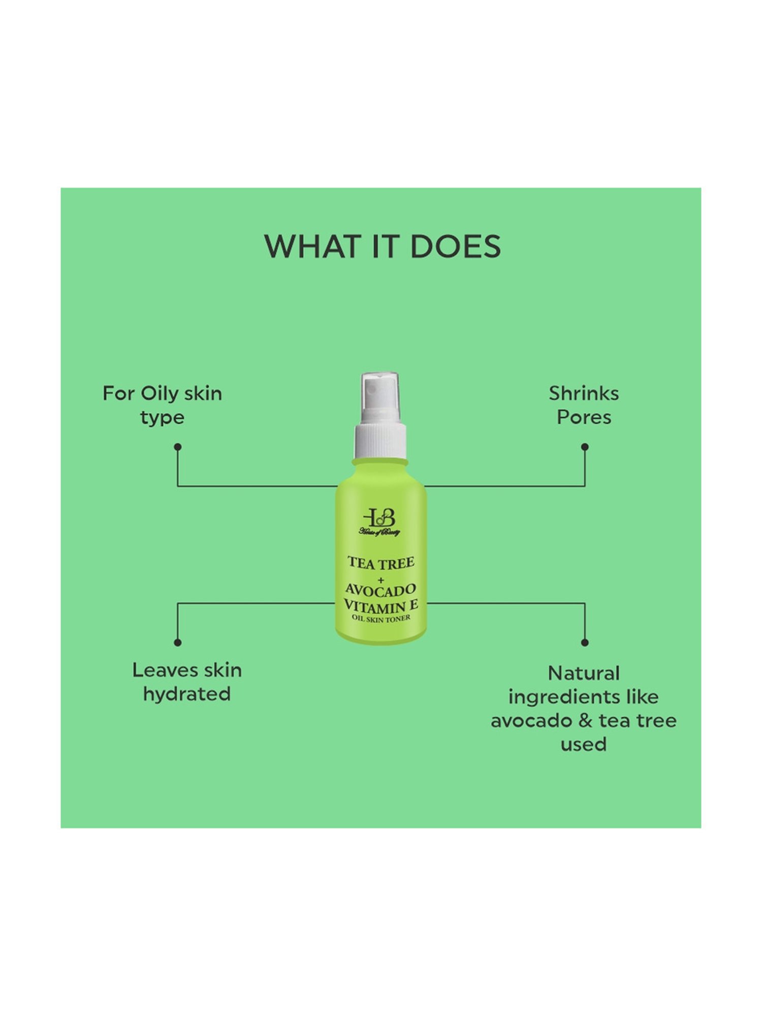 House of Beauty Tea Tree + Avocado Toner - Oily To Combination Skin - 30 ml