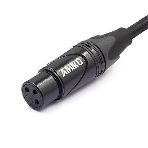 Microphone Cable 35mm 18 Inch TRS Stereo Male to XLR Female Nylon Braid for Camcorders DSLR Cameras Computer Recording Device 10 Feet