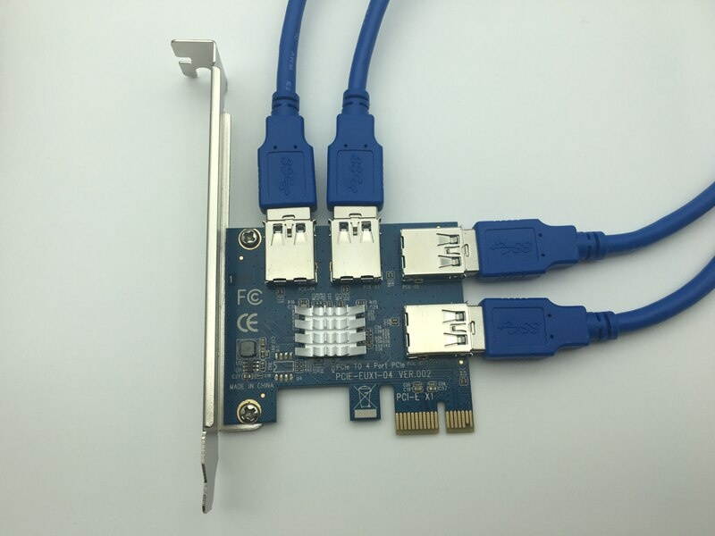 PCI express 16X slots Riser Card PCI-E 1X to External 4 PCI-e slot Adapter PCIe Port Multiplier Card PCI E 1 To 4