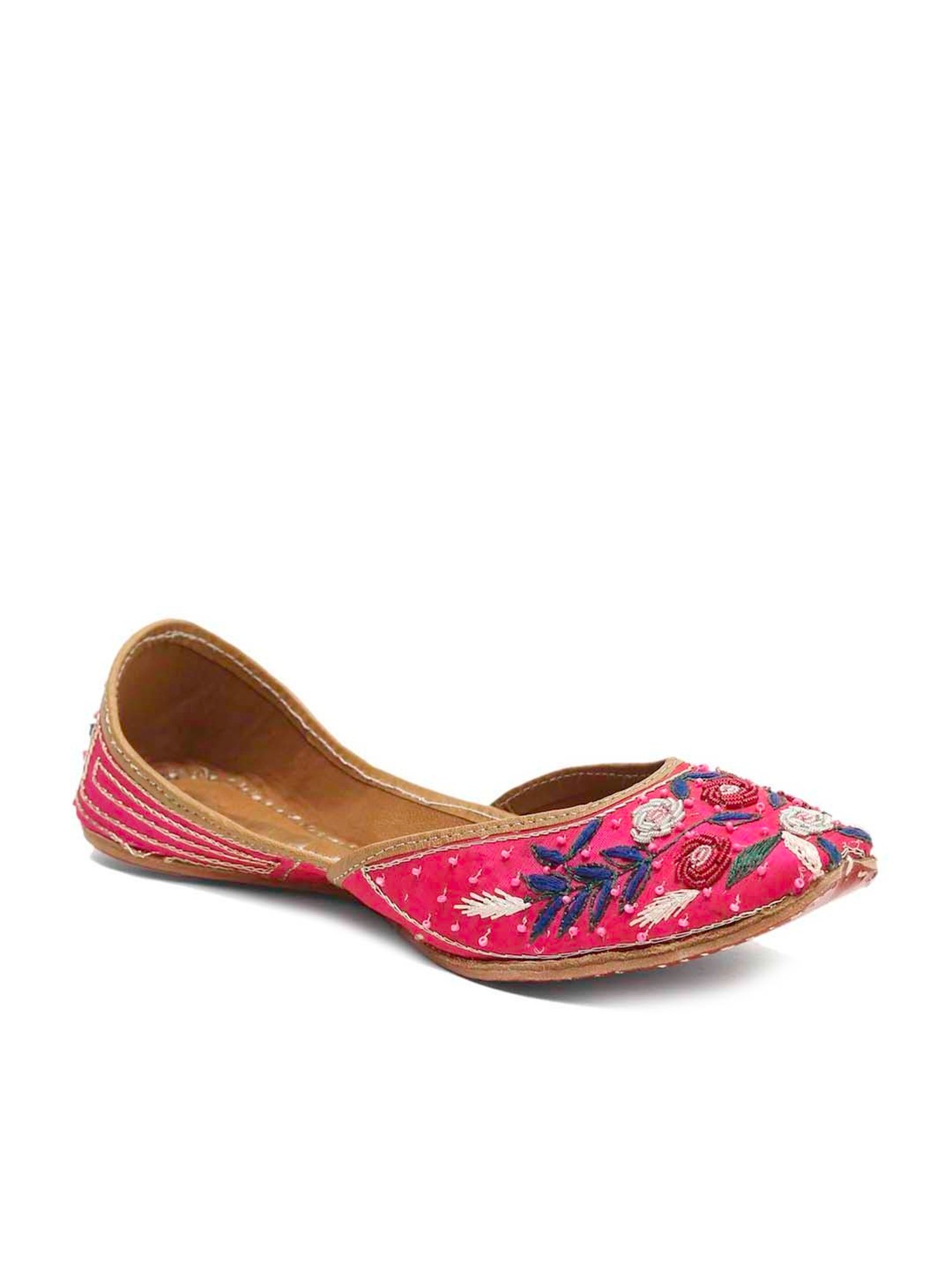 Glam Story Women's Pink Ethnic Juttis