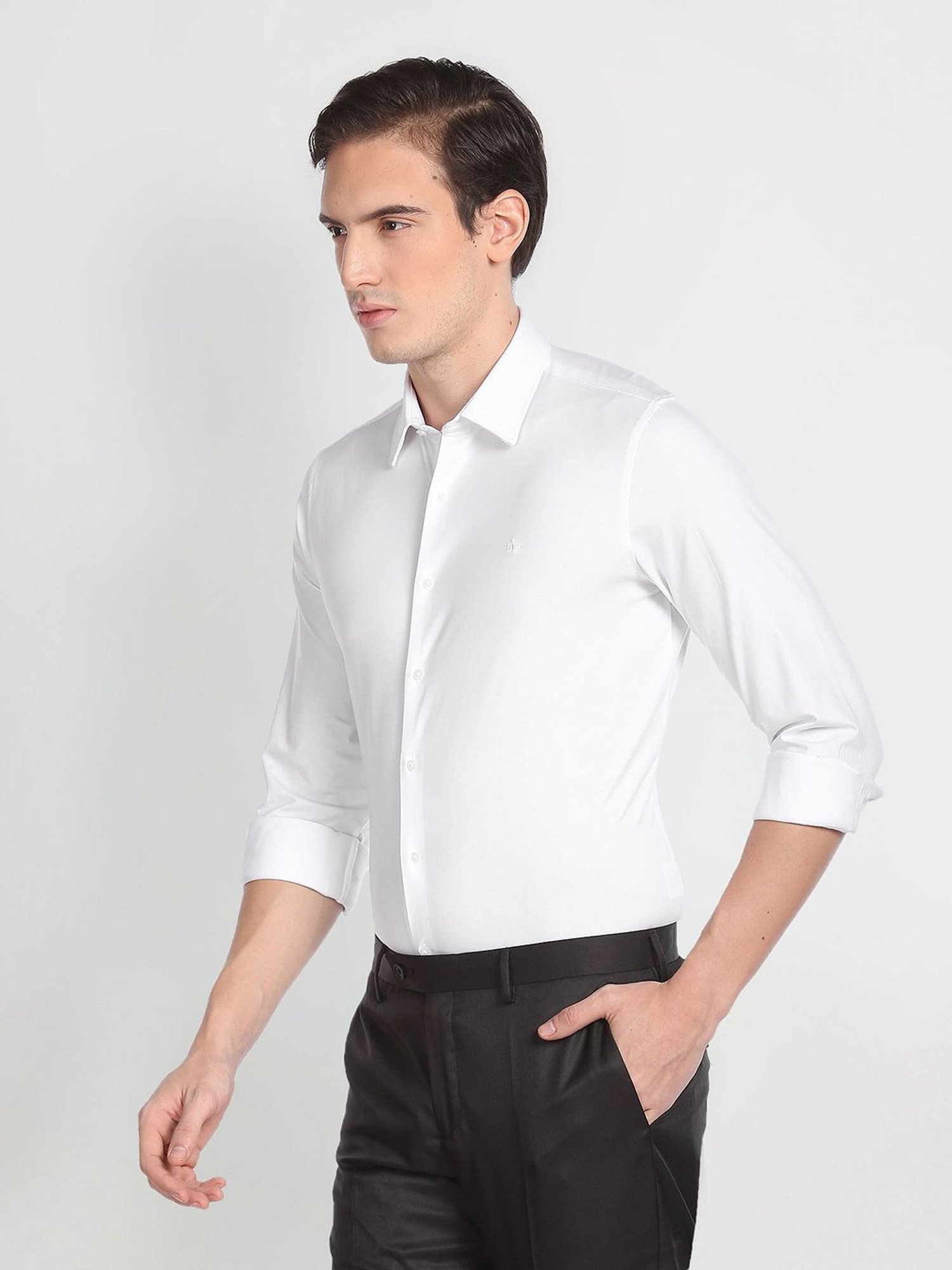 Arrow Sport Dark Green Cotton Slim Fit Shirt