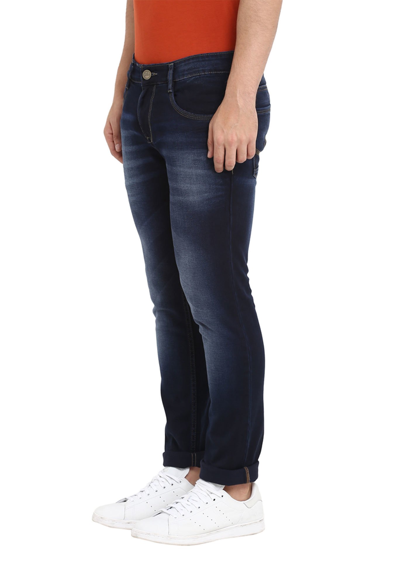 Parx Dark Blue Heavily Washed Jeans