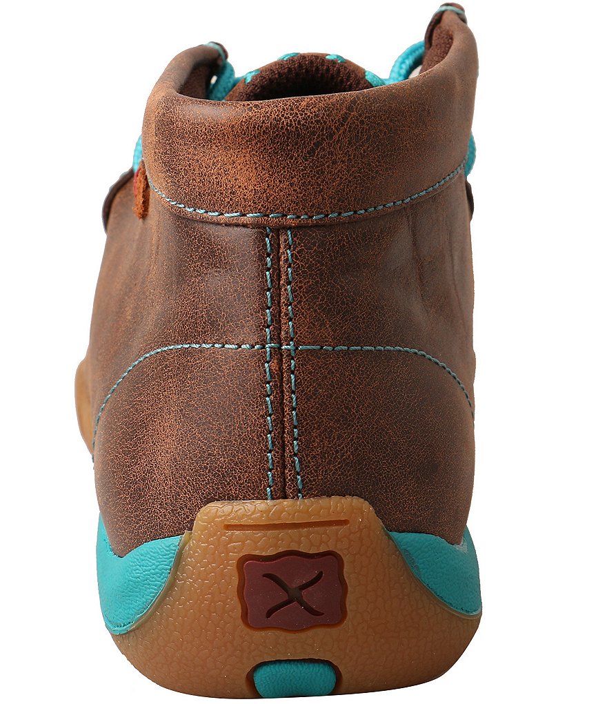 Twisted X Women's Turquoise Embroidered Chukka Driving Mocs