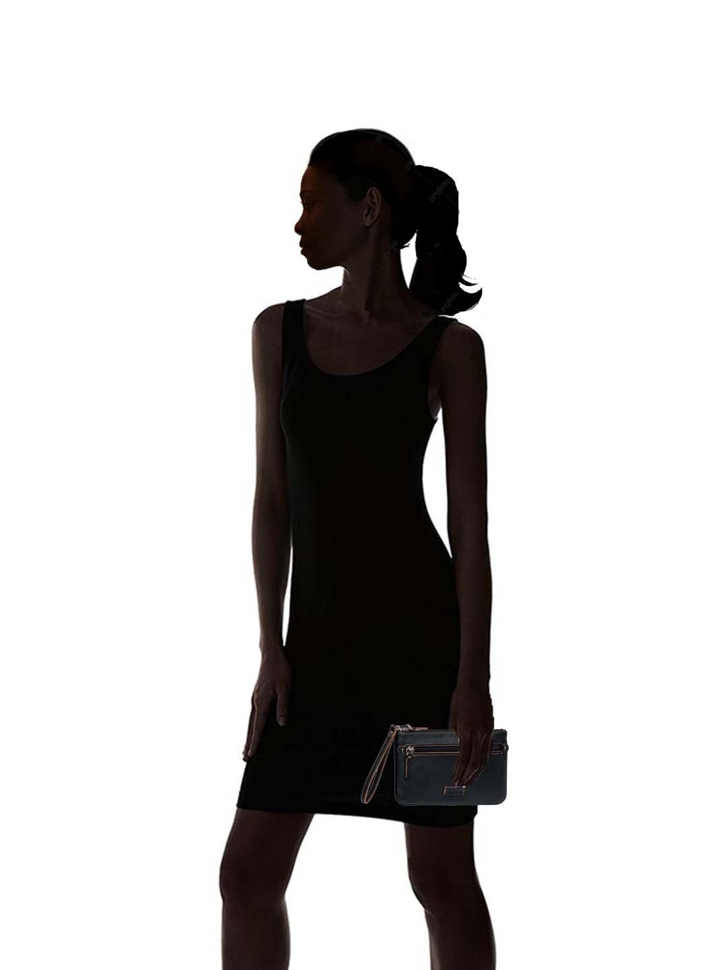 Mai Soli Virginia Large Slim Wristlet Pouch - Black