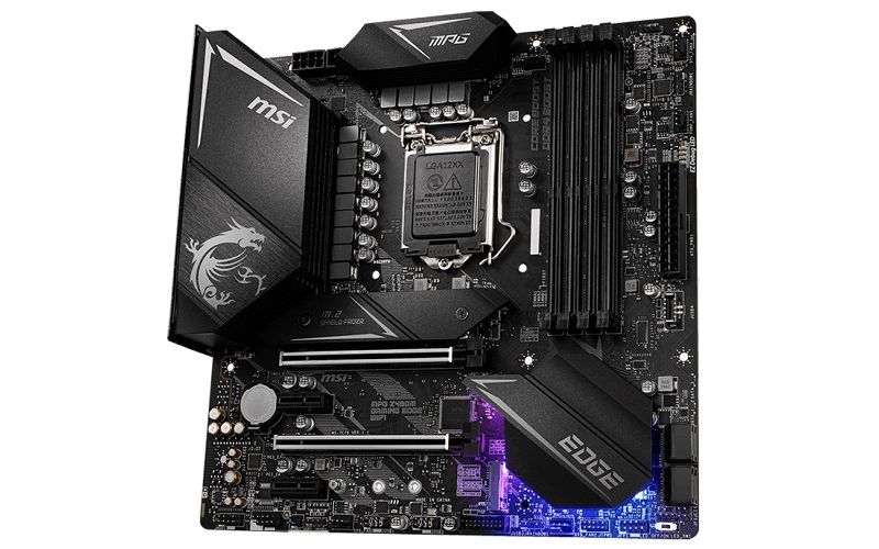 MSI MPG Z490M Gaming Edge WiFi Gaming Motherboard - Intel Chipset - LGA 1200 Socket - 128GB DDR4 SDRAM Supported - 4 x DIMM Memory slots