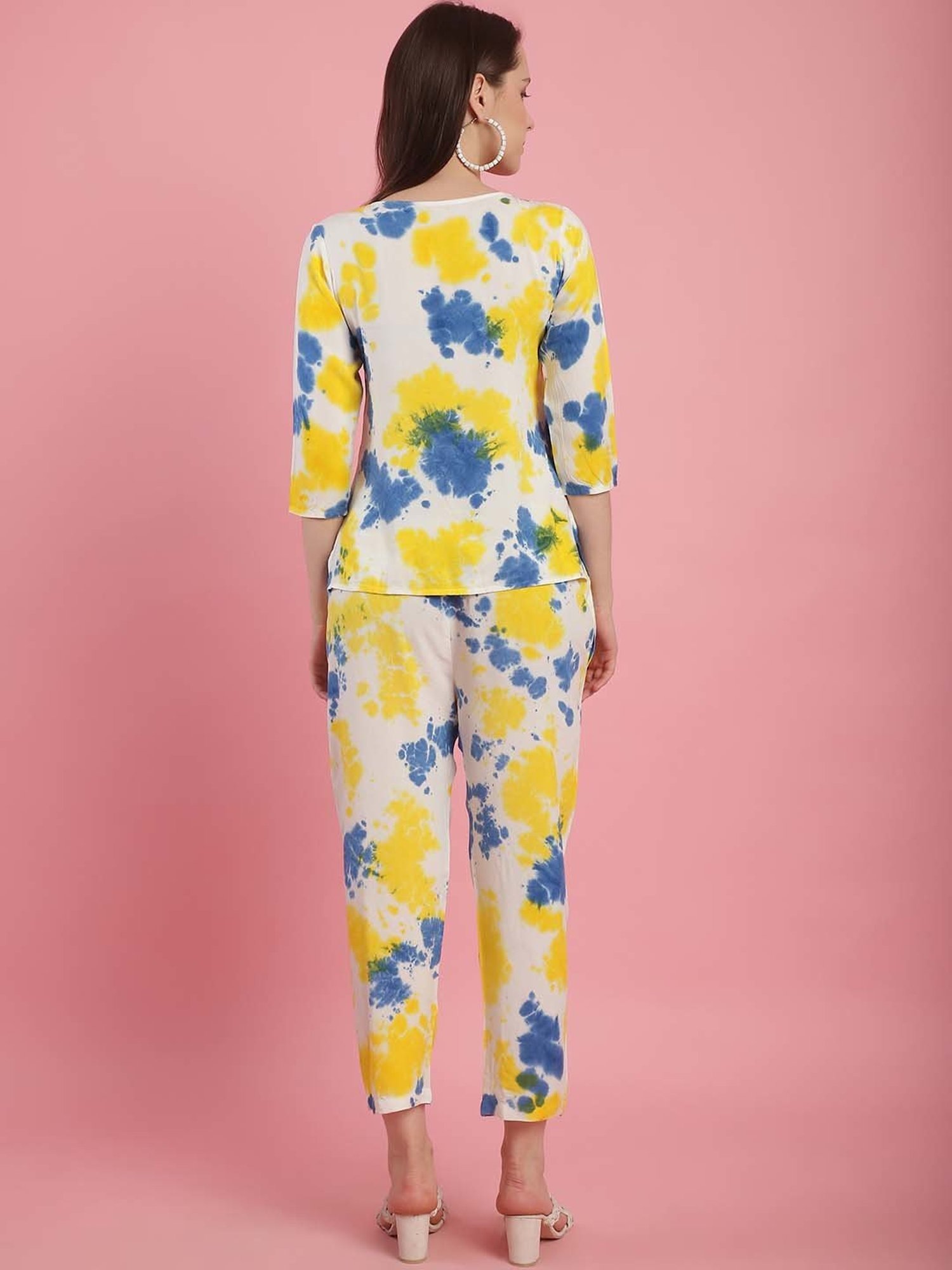 Prakrti Multicolored Tie & Dye Top Pant Set