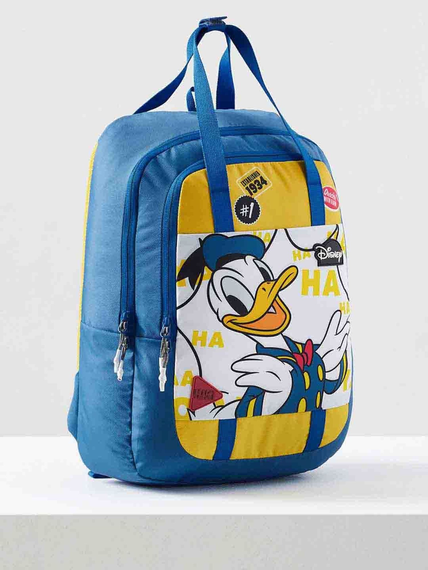 Wiki Back to School Champ 3 Yellow Polyester Printed Backpack - 18 Ltrs