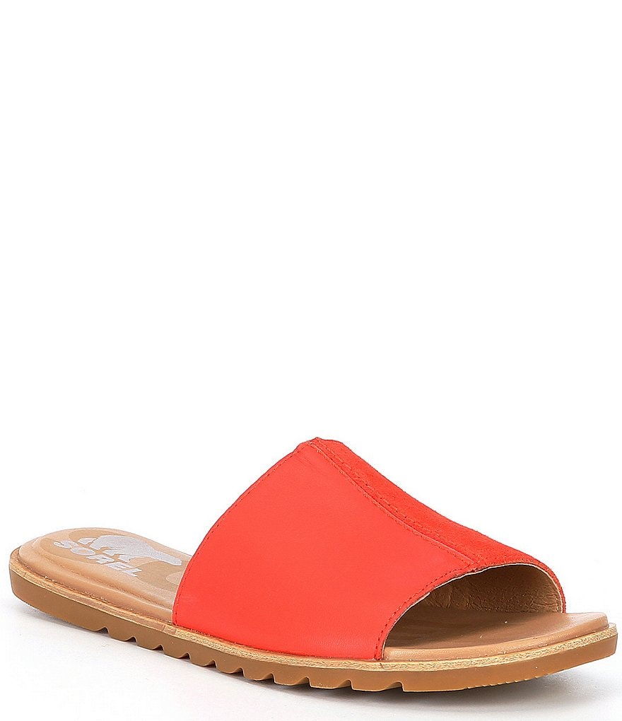 Sorel Ella2 Leather Suede Block Slides