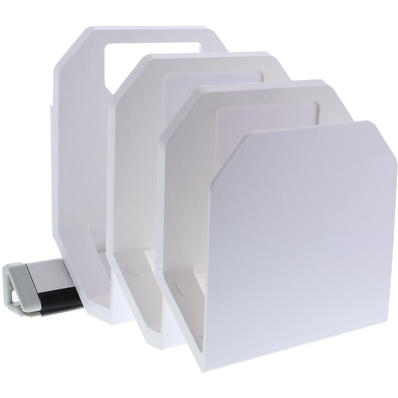 Bostitch Organizer 3-File 7-1/2"Wx3-3/4"Lx9-1/4"H White KT3FOLDEWHIT