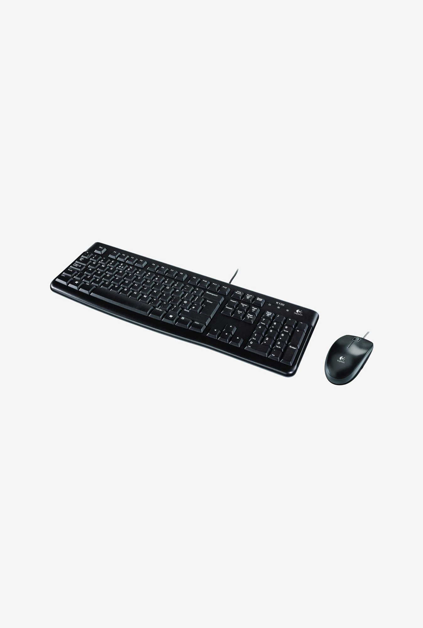 Logitech MK120 Wired keyboard and Mouse (Black)